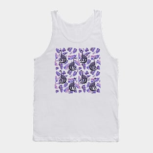 Modern Dinosaur Pattern - Neon Purple Tank Top